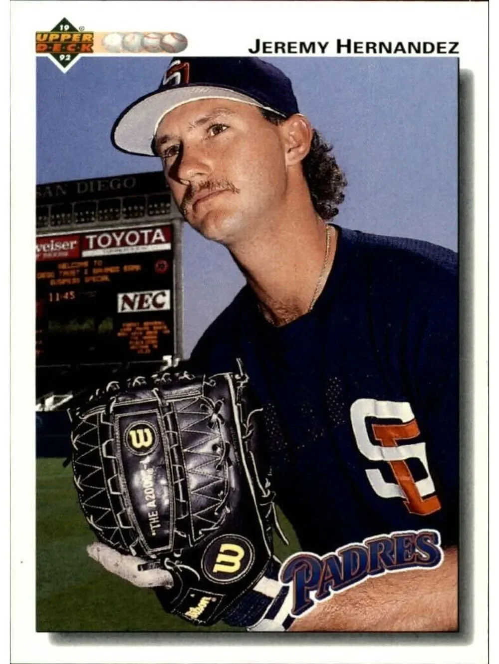 Jeremy Hernandez 1992 Upper Deck MLB #42 Rookie Baseball Card San Diego Padres
